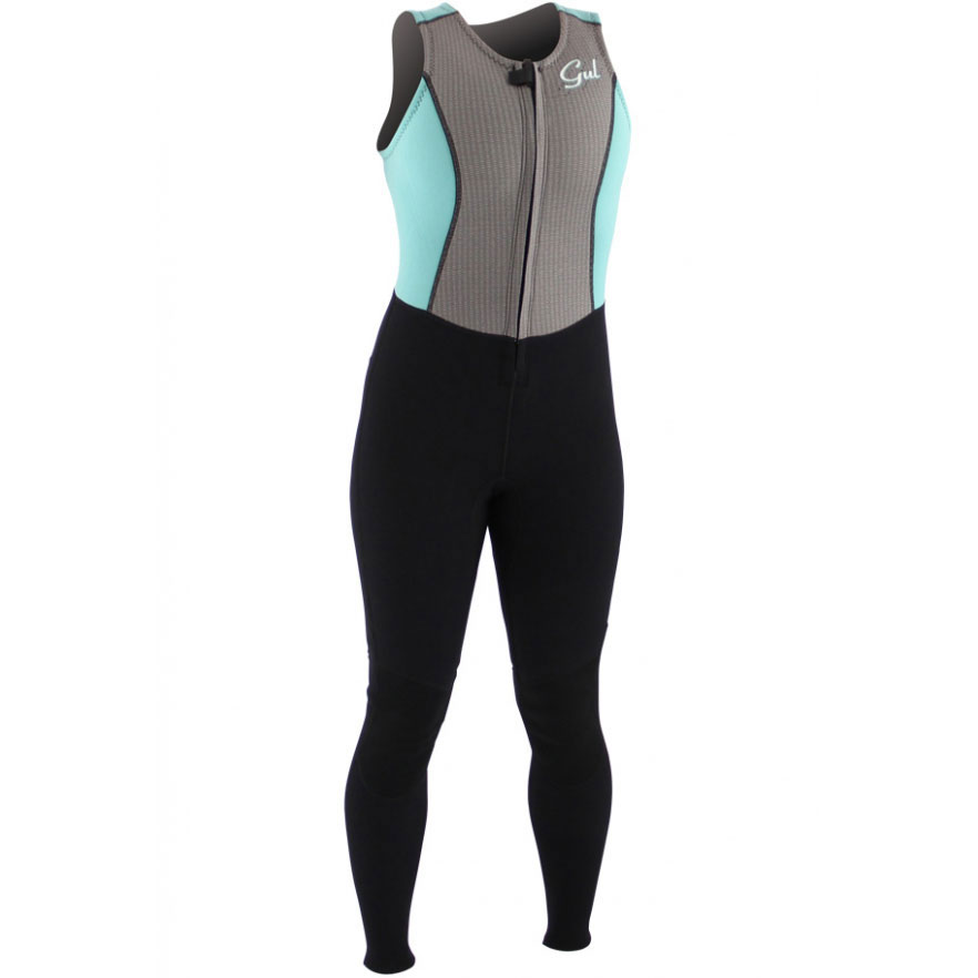 Gul Mujeres Respuesta Flatlock Largo Jane 3Mm Traje - Negro / Pstcho
