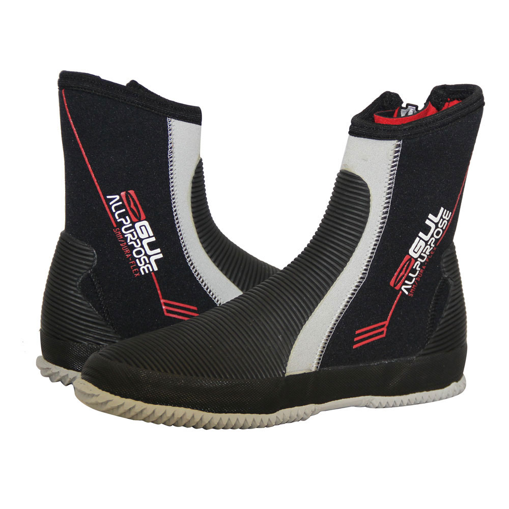 Gul Todos Los Fines De 5Mm Traje De Buceo Vela J?nior Botas - Negro / Plata
