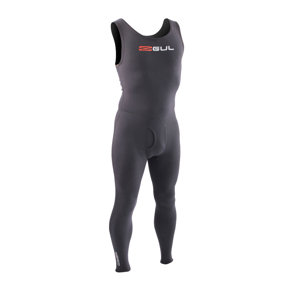 Gul Evotherm Flatlock Long John Rash Chaleco / Guardia - Negro