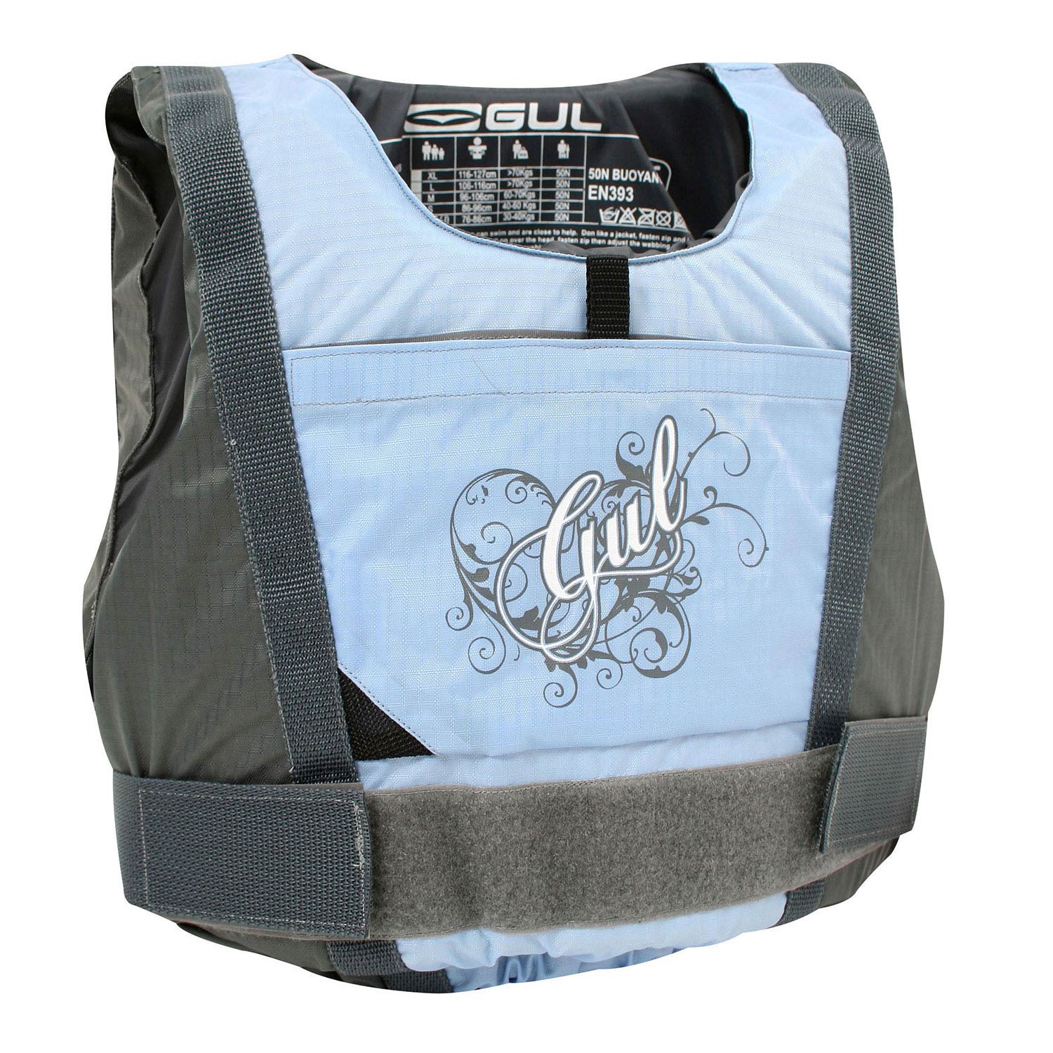 Gul Garda 50N Las Ni?as Junior Flotabilidad Auxilios - Charcoal / Hielo
