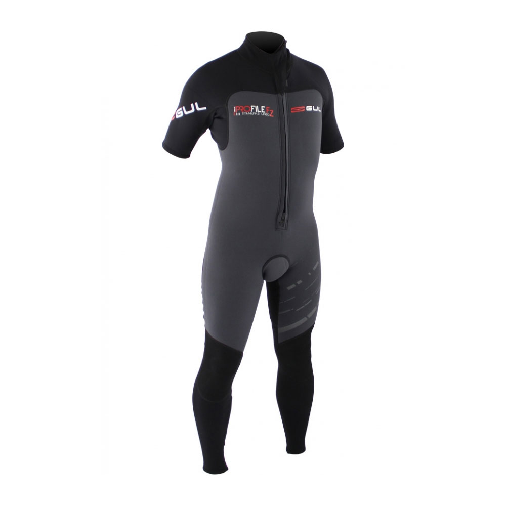 Gul Perfil 3/2 Mm Cierre Central Con Brazo Corto Vela Traje - Blk / Grpht