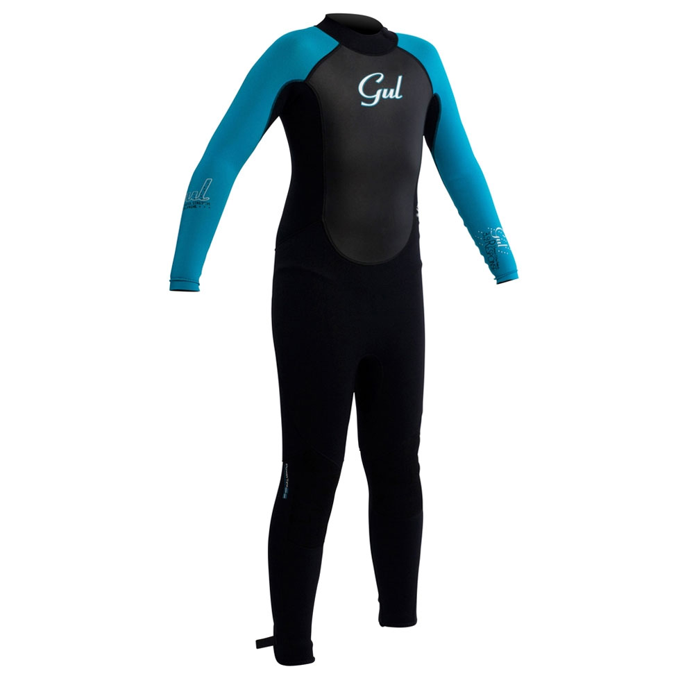 Gul Respuesta Vapor 3 / 2Mm Júnior Niñas Traje - Negro / Turq