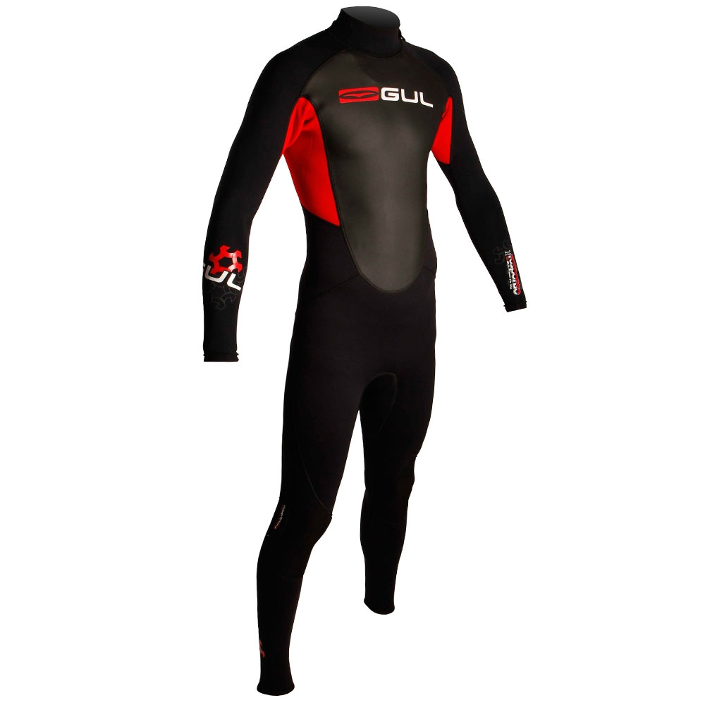 Gul Respuesta Flatlock Vapor 3 / 2Mm Para Hombre Traje - Negro / Rojo