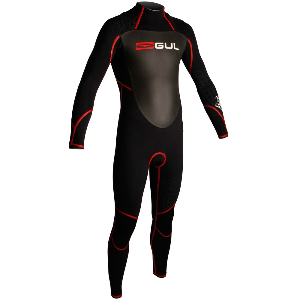 Gul Vortex Puntada Invisible Vapor 3 / 2Mm Para Hombre Traje - Negro / Rojo