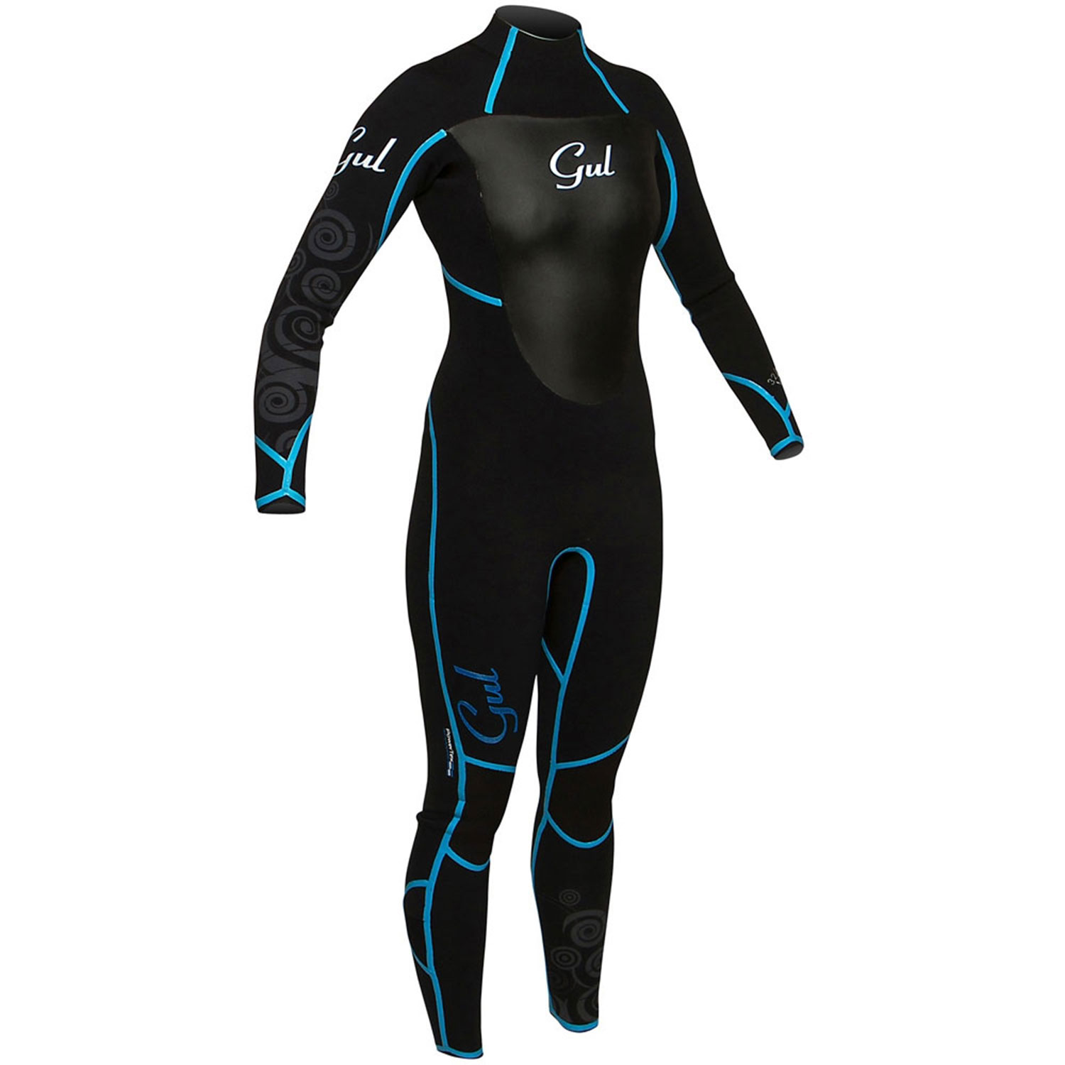 Gul Vortex Puntada Invisible Vapor 3 / 2Mm De Las Mujeres Traje - Negro / Azul