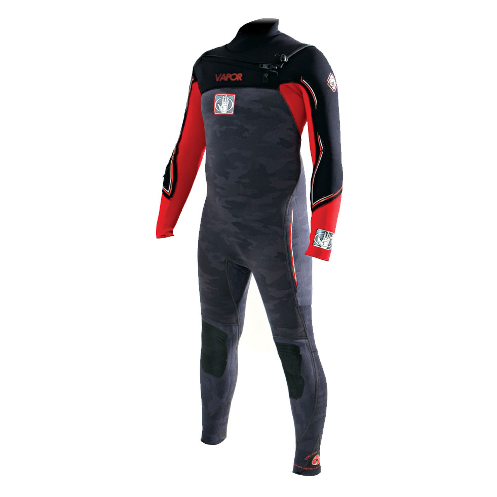 Body Glove Junior Slant 5/3 Mm En El Pecho Con Cremallera Traje - Carbón Rojo Camo