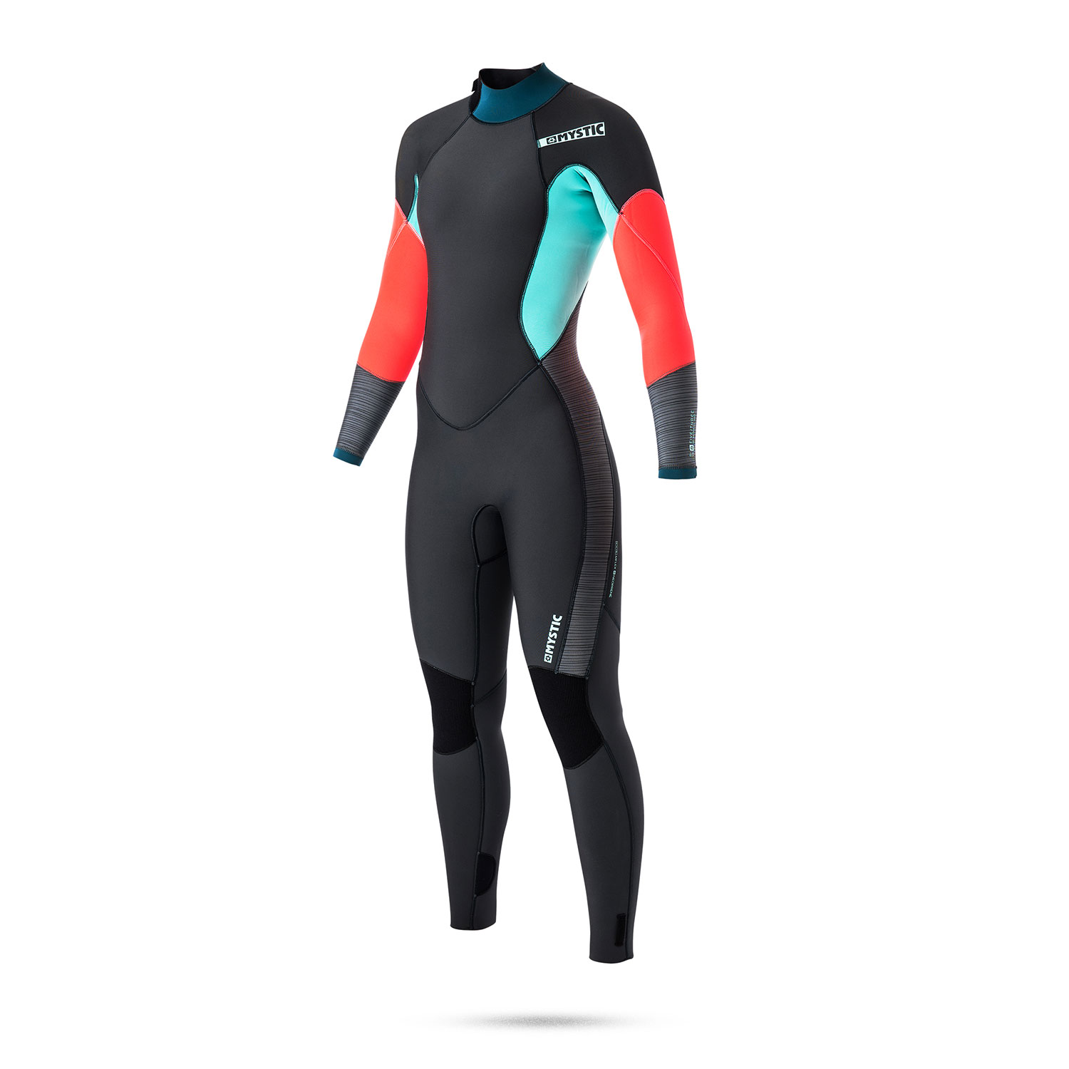 Mystic Para Mujer Diva 3/2Mm Traje De Gbs Volver-Zip - Teal