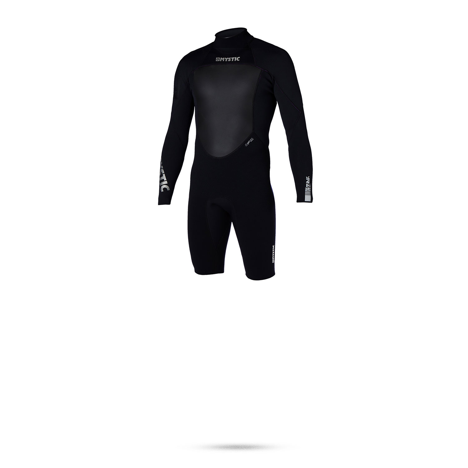 Mystic Estrella 3/2 Flatlock Backzip Longarm Chapo Traje - Negro