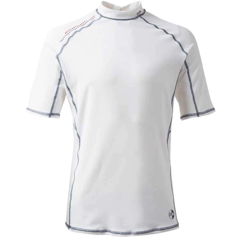 Gill Mens Pro Rash Chaleco Manga Corta - Blanco