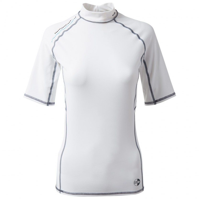 Gill Womens Pro Rash Chaleco De Manga Corta - Blanco