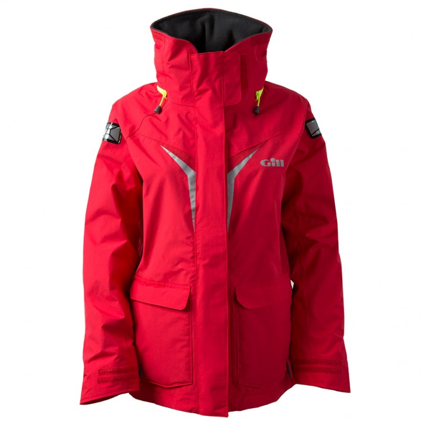 Gill Os3 Womens Coastal Sailing Jacket - Rojo