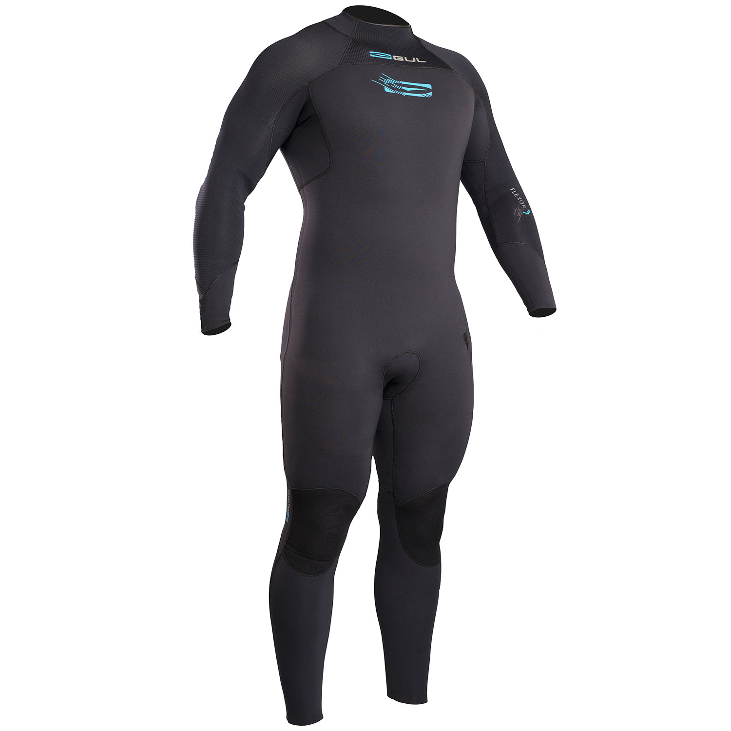 Gul Flexor Iii 5/4 Espalda Zip Blindstitch Wetsuit - Negro
