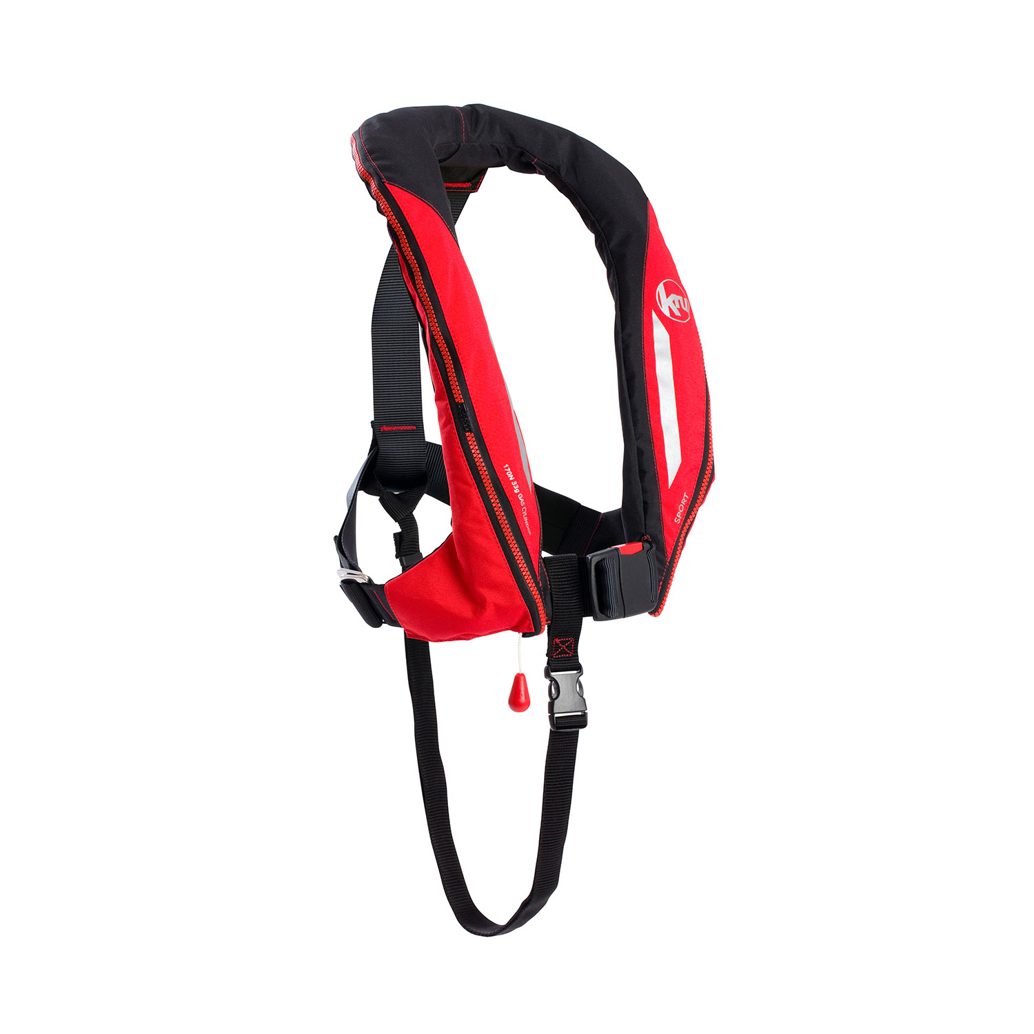 Kru Sport 170N Life Jacket - Rojo / Carbono