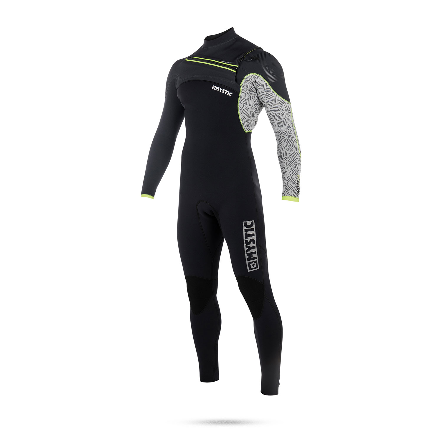 Mystic Drip 5/4 Gbs Front Zip Wetsuit - Negro / Gris