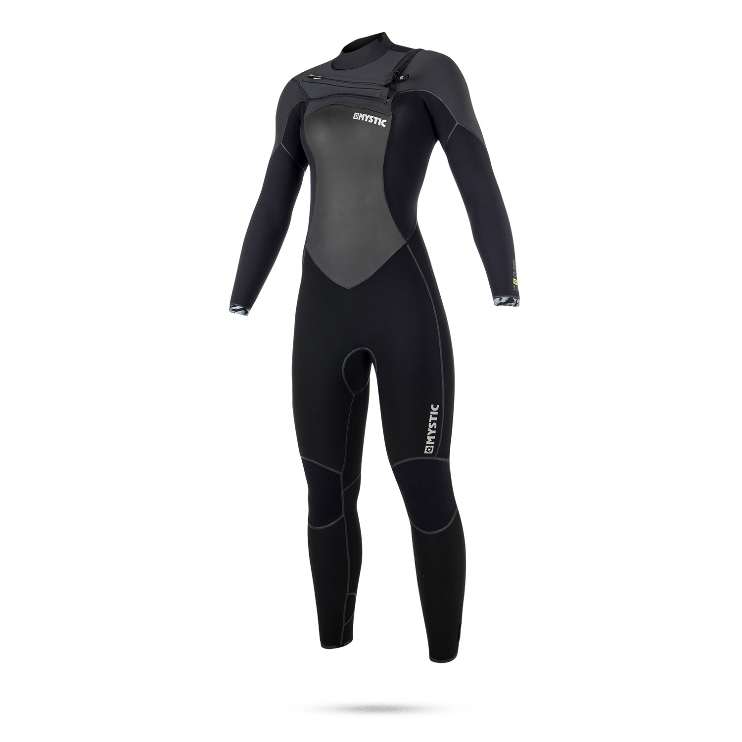 Mystic Mujer Gem 5 / 3Mm Gbs Frente-Zip Traje De Neopreno - Negro
