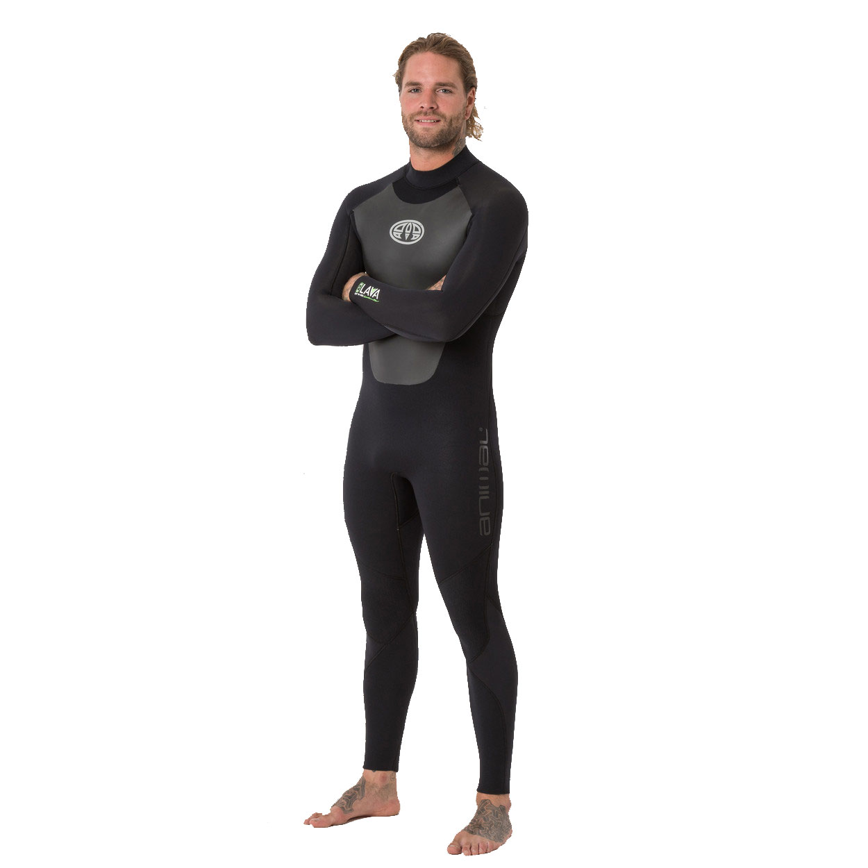 Animal Lava 5/4 Blindstitched Backzip Wetsuit - Negro