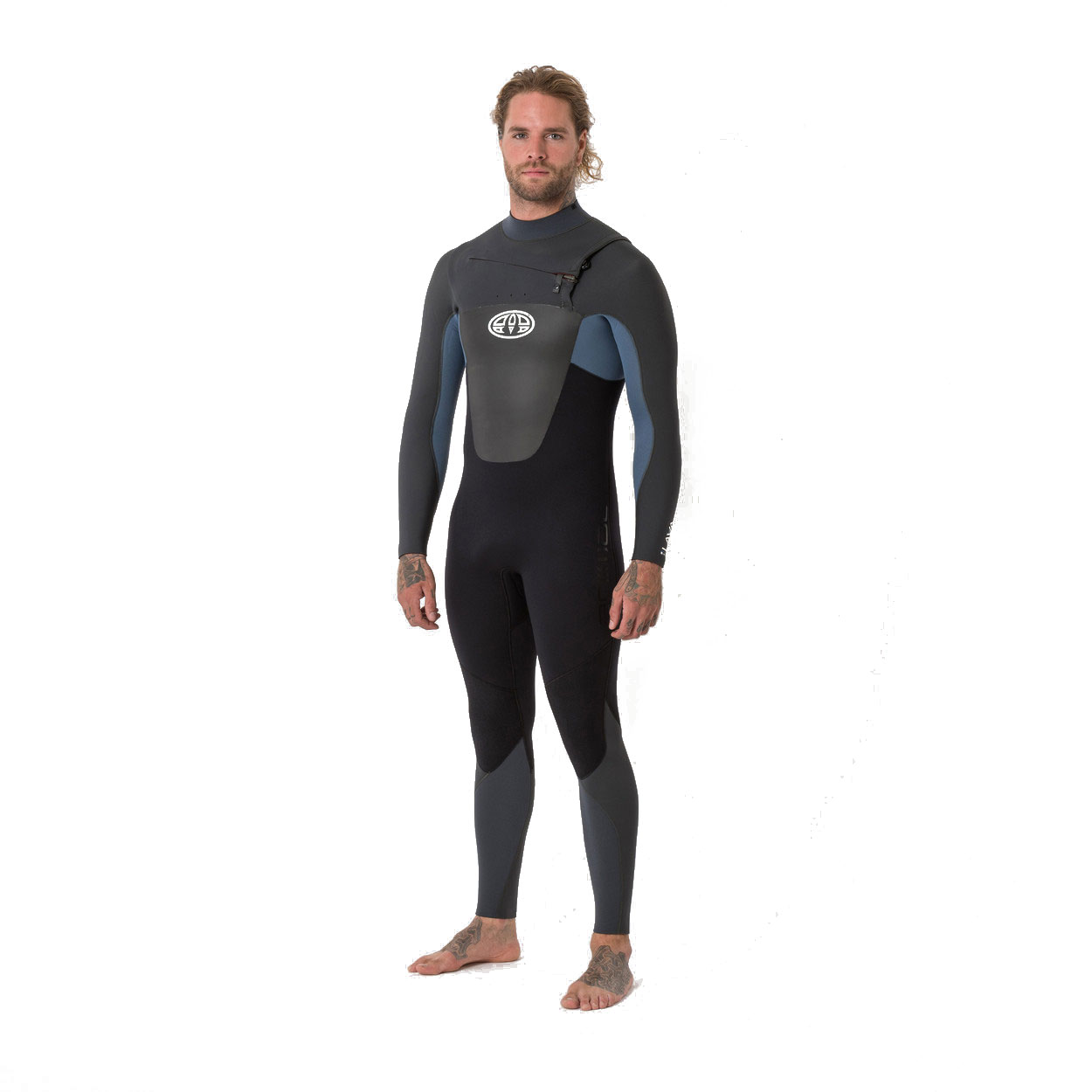 Animal Lava 5/4 Blindstitched Chest Zip Wetsuit - Peltre Azul