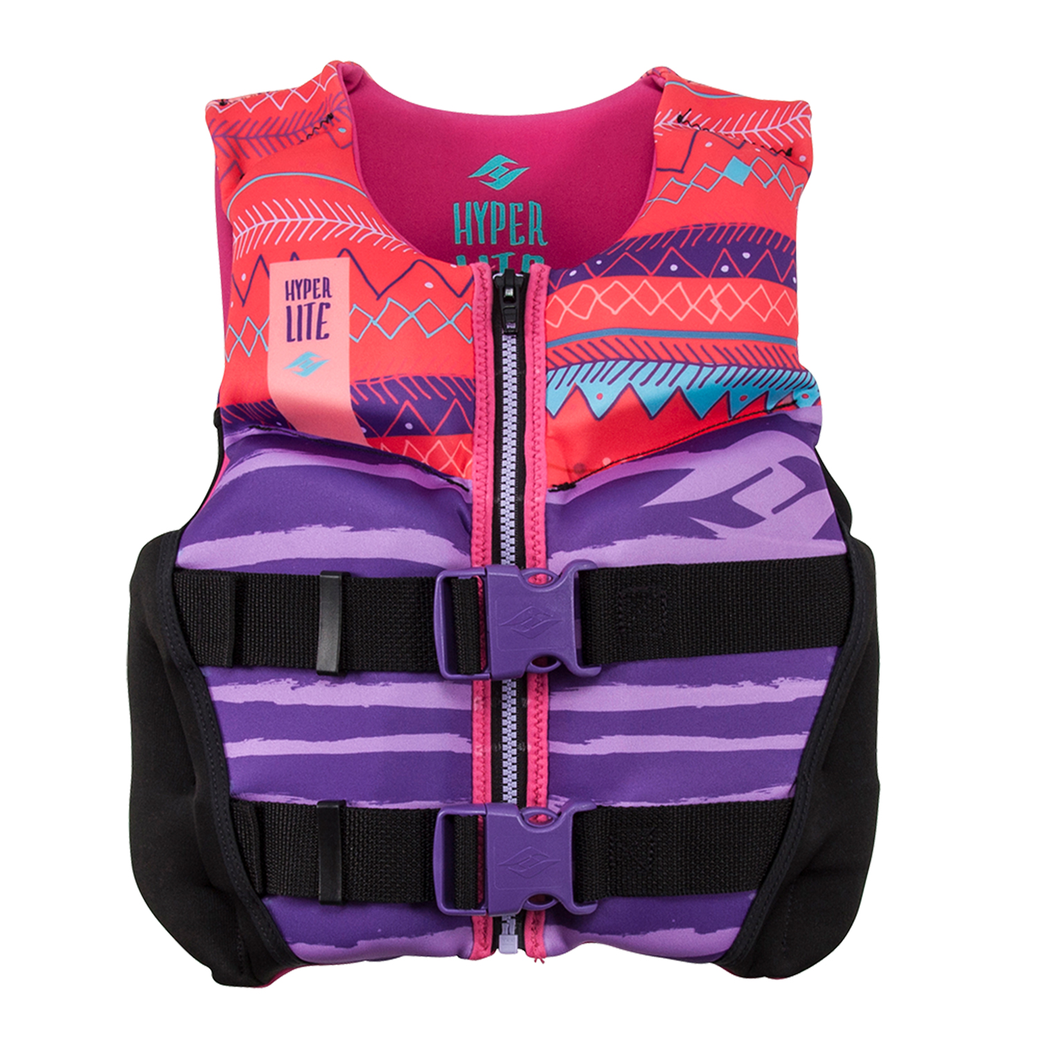 Hyperlite Youth Indy Wakeboard Vest - Negro / Rosa