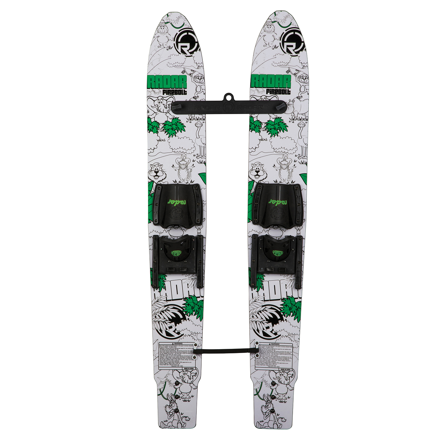 Radar Kids Firebolt Combo 46 "esquíes Acuáticos Con Fijaciones De Herradura Ajustables