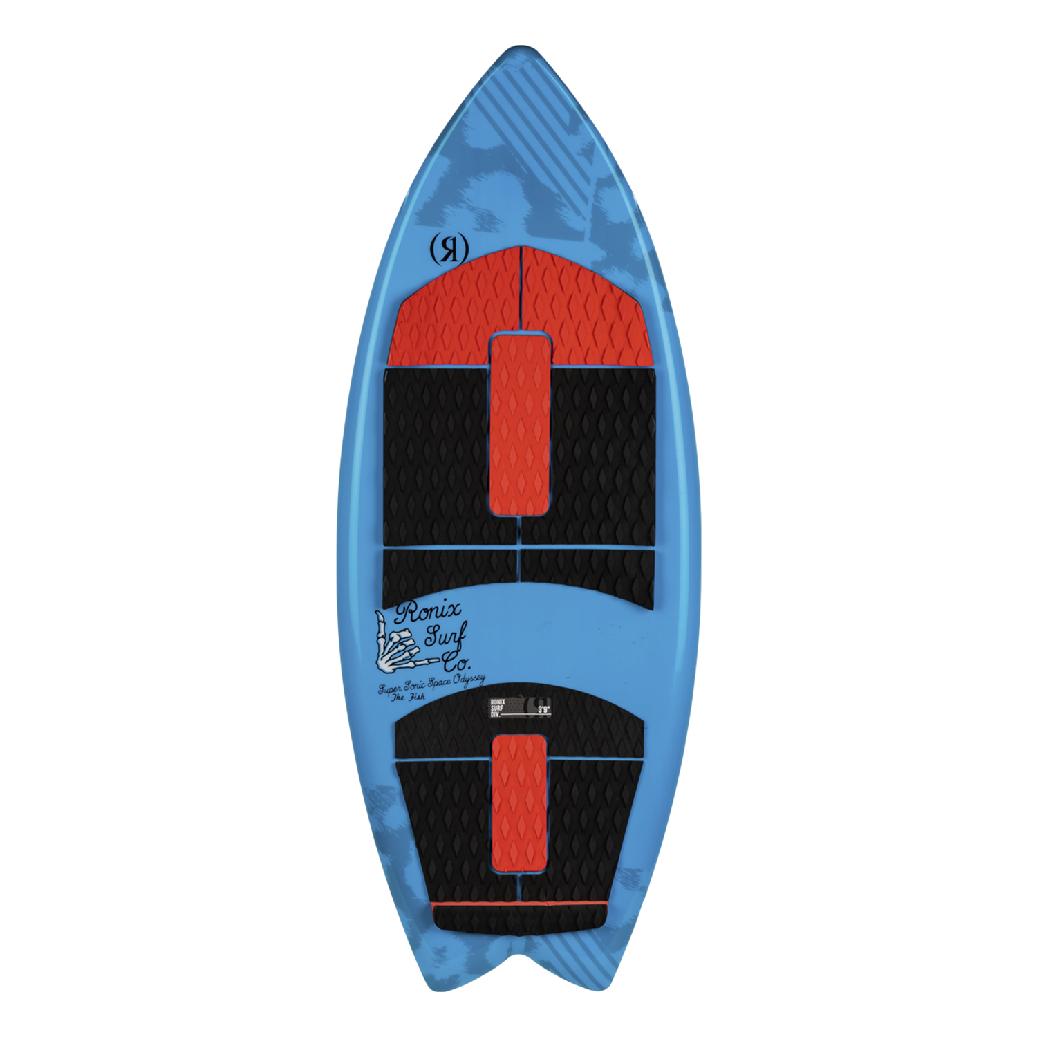 Ronix Boy's Super Sonic Space Odyssey Fish Wakesurf - Azul / Rojo / Negro