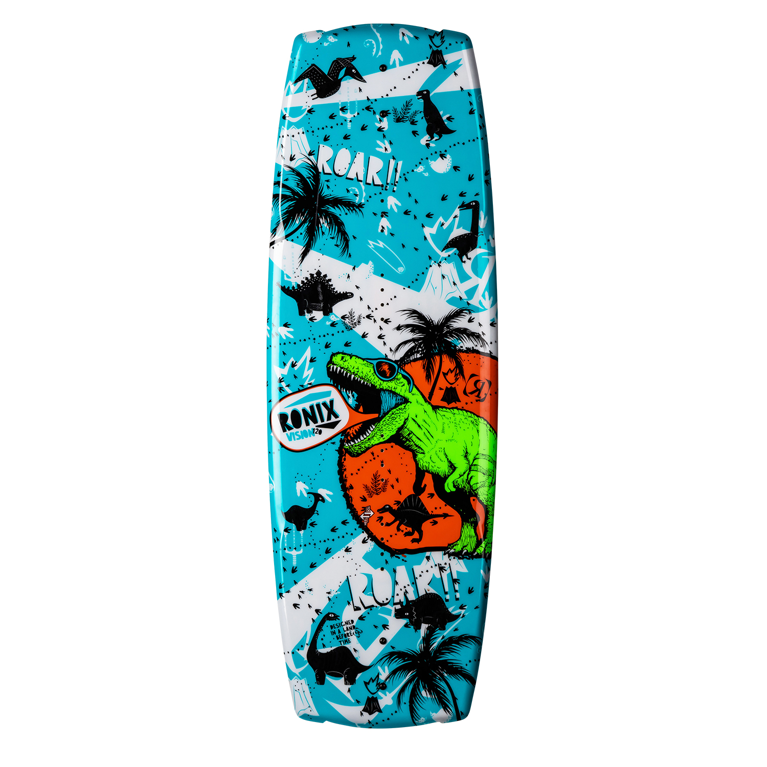 Visión De Ronix Boy's Con Glow 'n Dark Treasure Map Board Boat - Dinosaurio / Azul