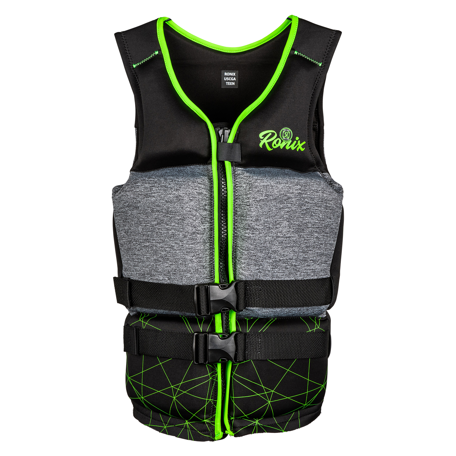 Ronix Driver's Ed Capella 3.0 Teen Cga Wake Vest - Negro / Lima