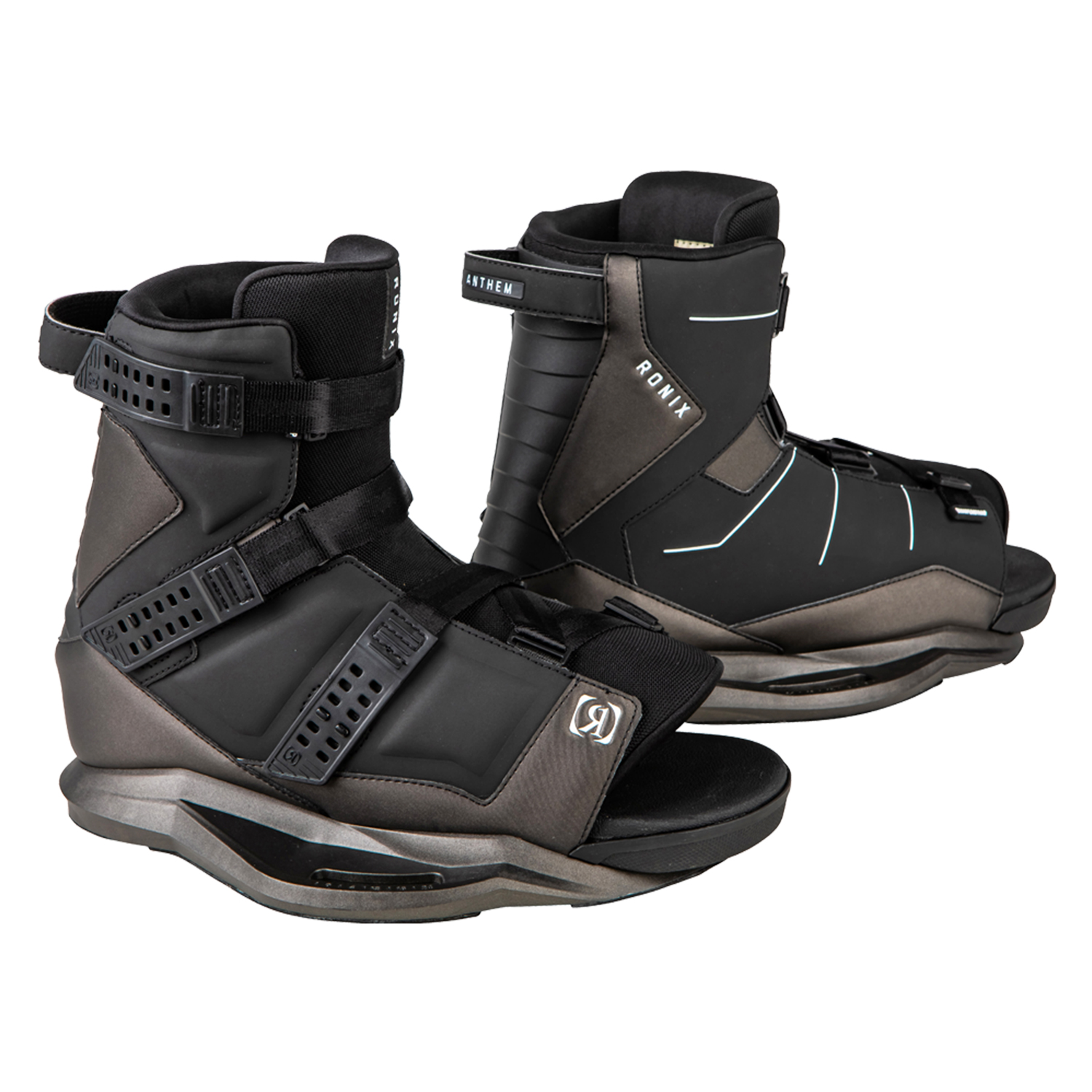 Bota De Wakeboard Ronix Kid's Anthem - Negro / Negro Chrome