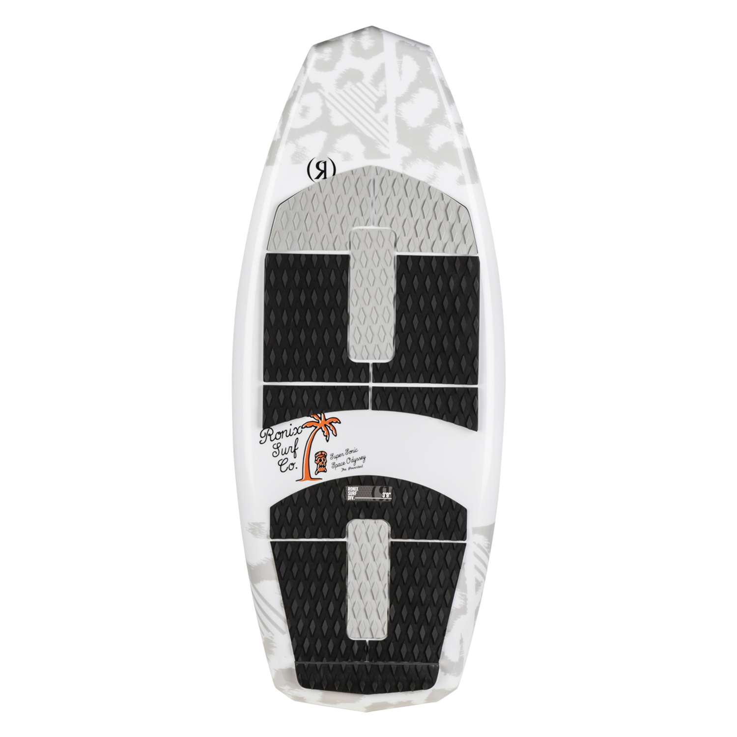Ronix Kid's Super Sonic Space Odyssey Powertail Wakesurf - Blanco / Naranja