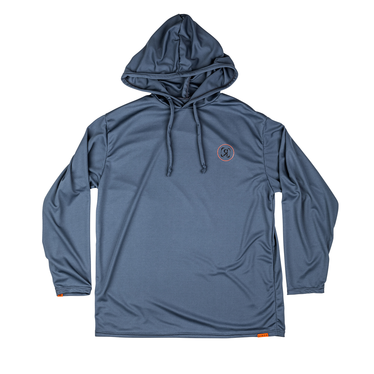 Ronix Uv Shade / Wick Dry Sudadera Con Capucha - Gris / Naranja
