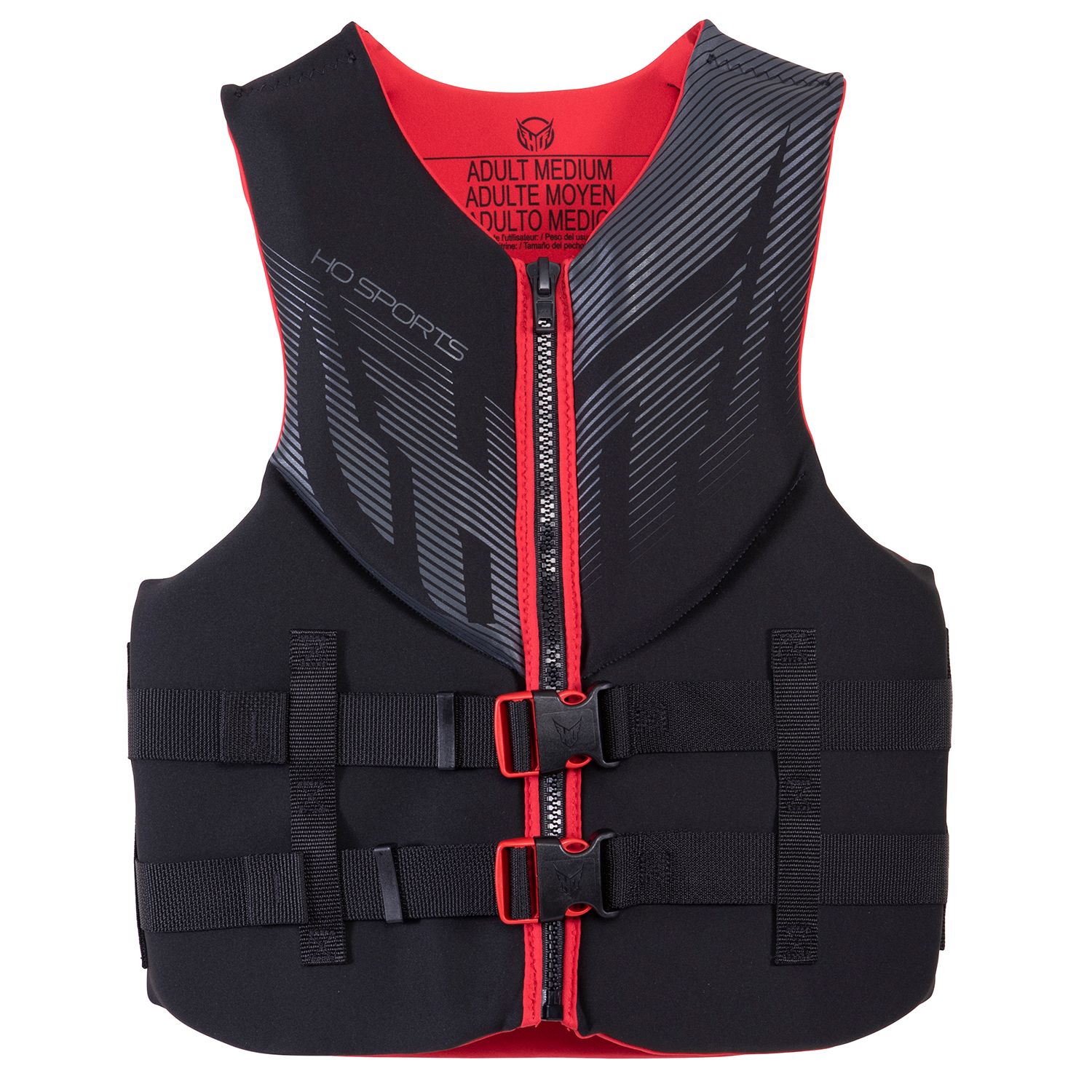 Ho Sports Hombre Infinite Waterski Chaleco - Negro / Rojo