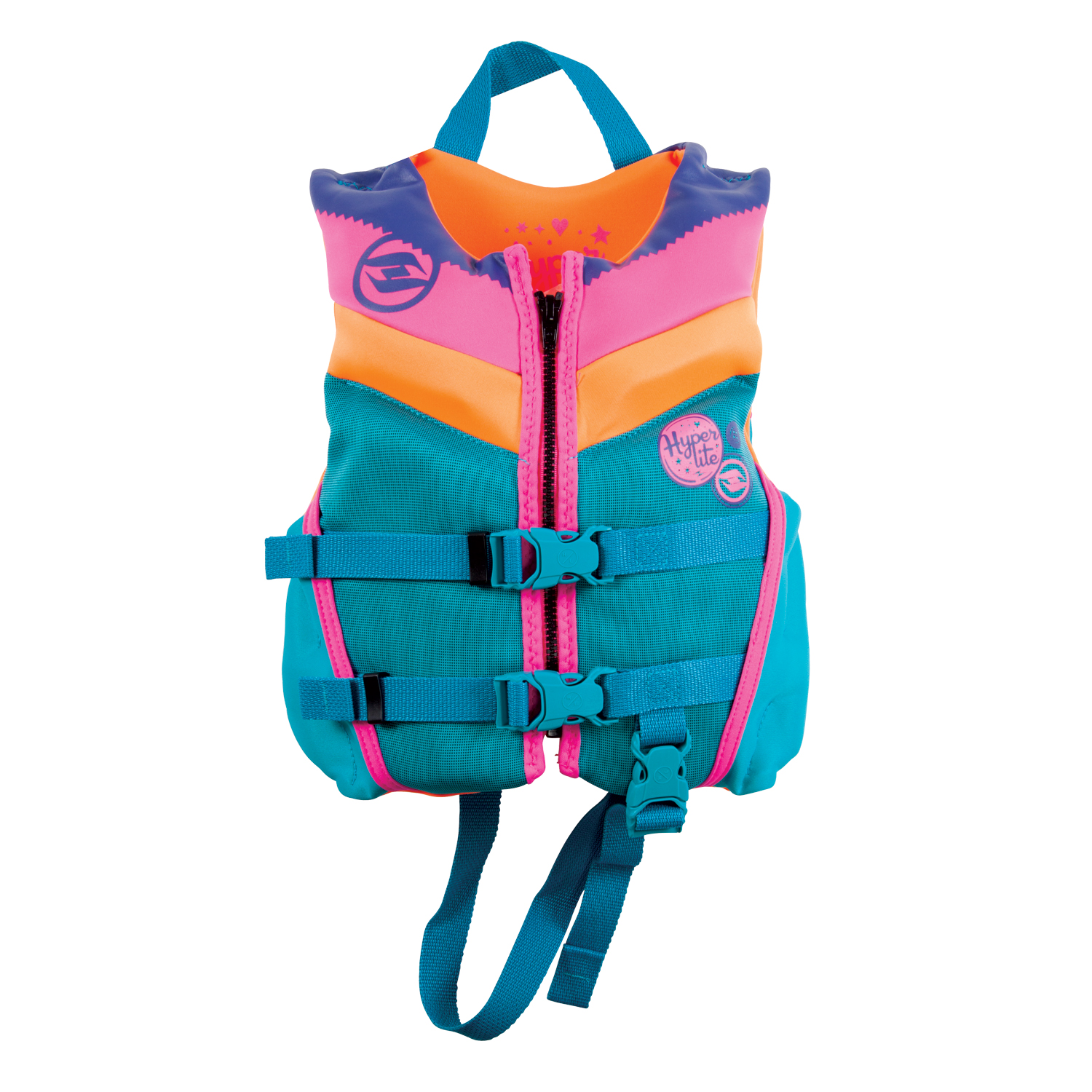 Hyperlite Girls Child Indy Cga Wakeboard Chaleco - Rosa / Teal
