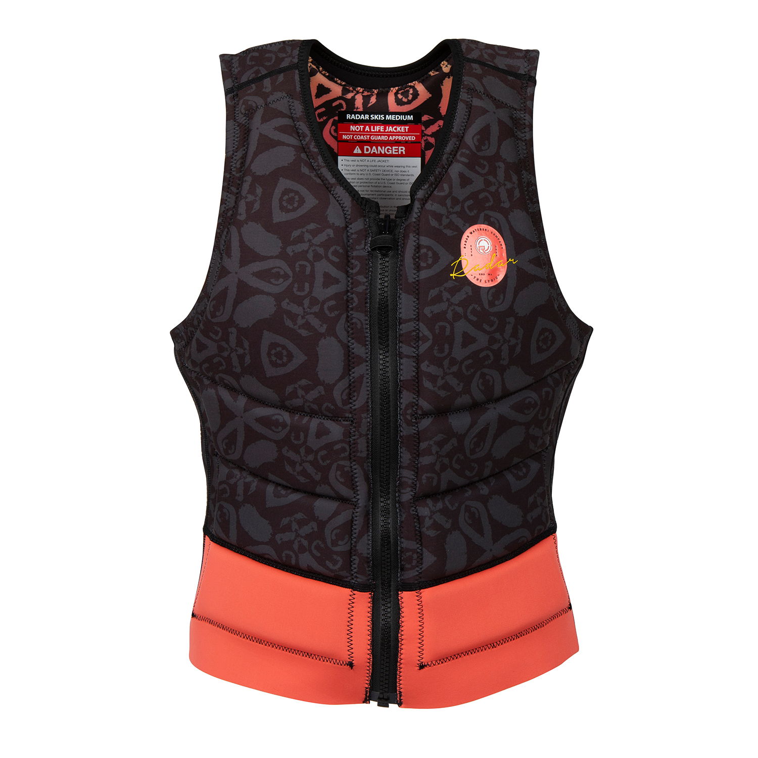 Chaleco De Esquí Acuático Reversible Mujer Radar Skis Lyric - Black / Coral