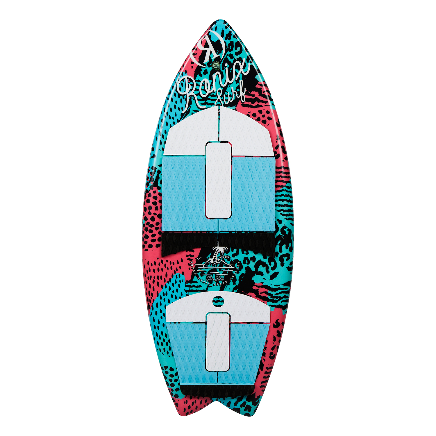 Ronix Girls Super Sonic Space Odyssey Fish Surfer - Coral / Menta / Negro