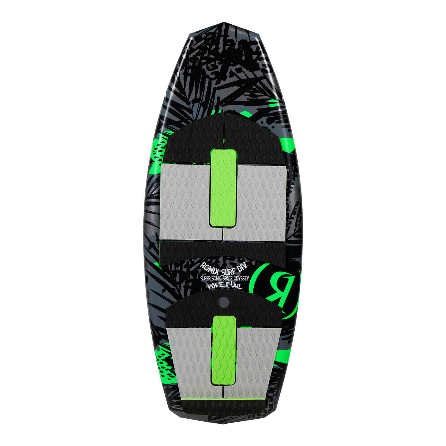 Ronix Kids Super Sonic Space Odyssey Powertail Surfer - Negro / Verde