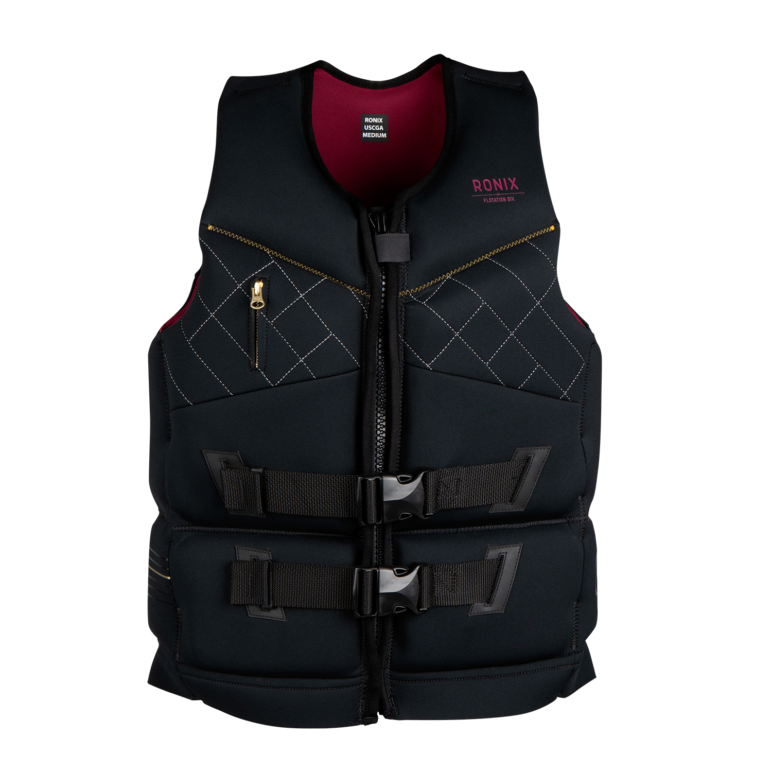 Chaleco De Impacto Ronix Supernova Capella 3.0 Para Mujer - Negro / Merlot