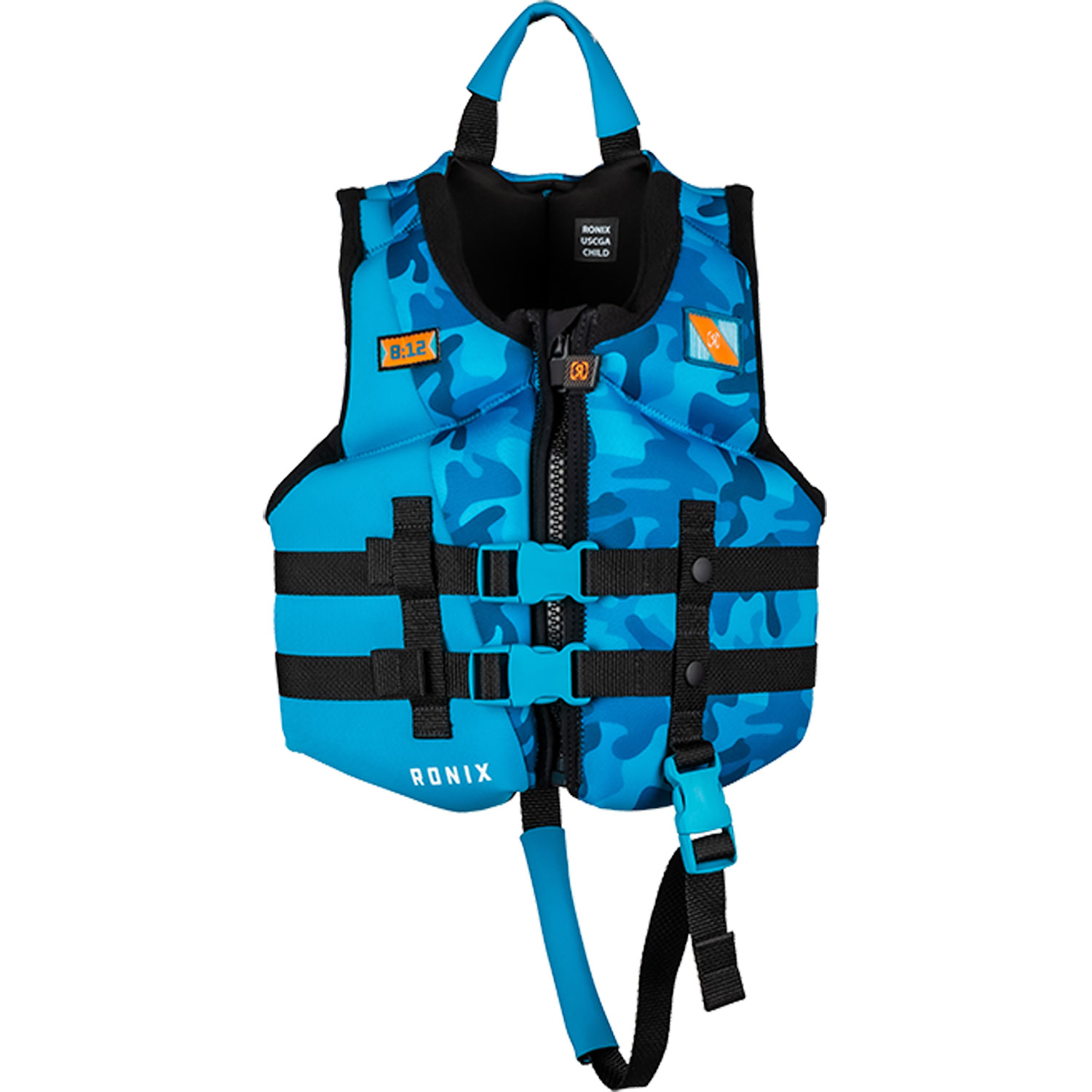 Ronix Boys Top Grom Child Cga Wake Vest - Azul Camuflaje