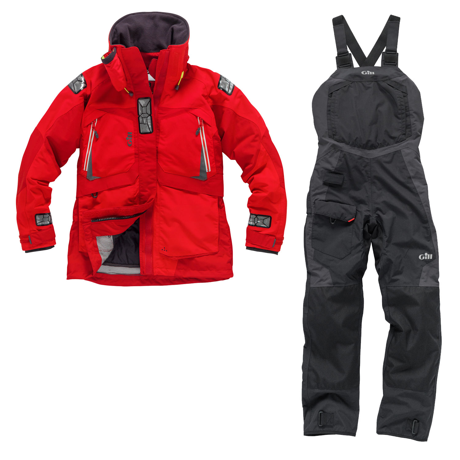 Gill Womens Os2 Sailing Kit Combo - Rojo / Grafito