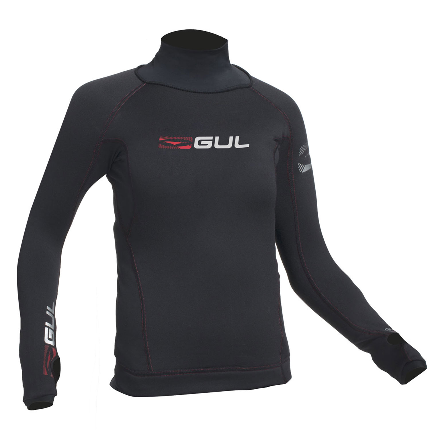 Gul Evotherm Flatlock Junior De Manga Larga Rash Guard - Negro