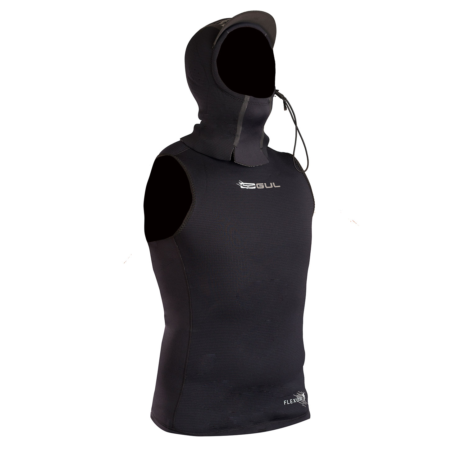Gul Flexor Hooded Surf Vest 0.5M Traje De Neopreno Capucha - Negro
