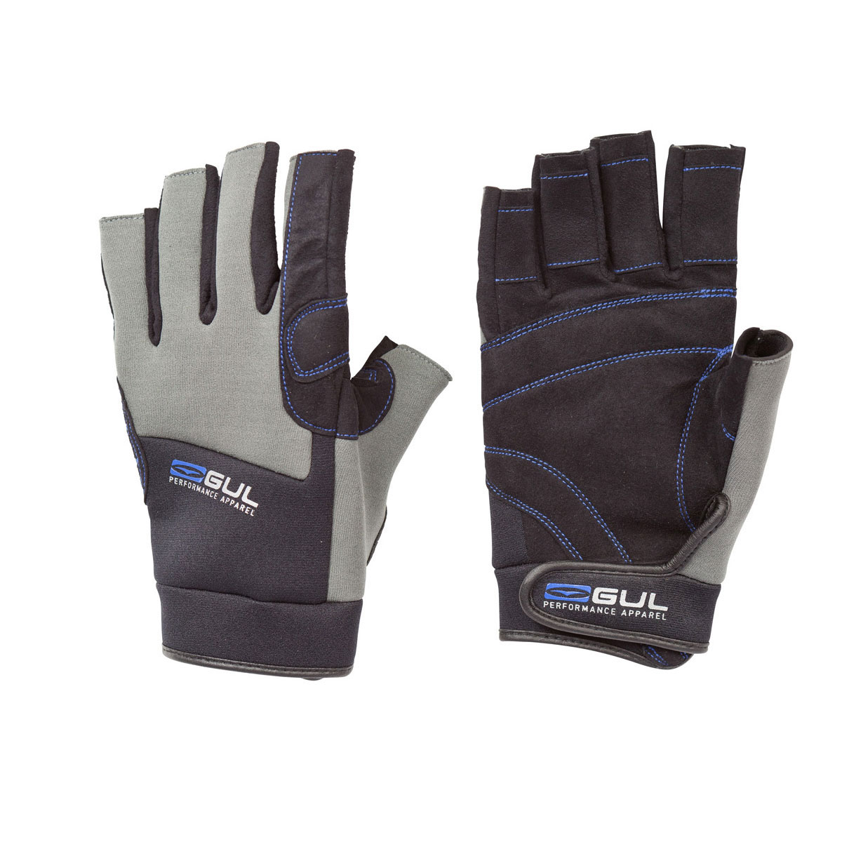 Guantes De Vela Gul Winter Short Finger Junior - Negro / Carbón