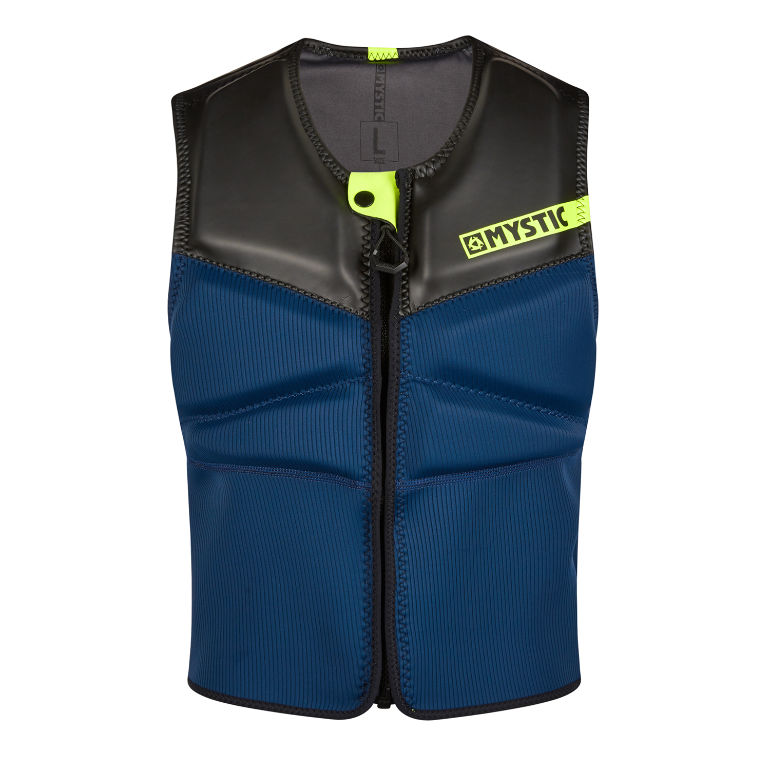 Chaleco De Impacto Con Cremallera Frontal Mystic Block Kite Surfing - Azul Marino/lima 200107