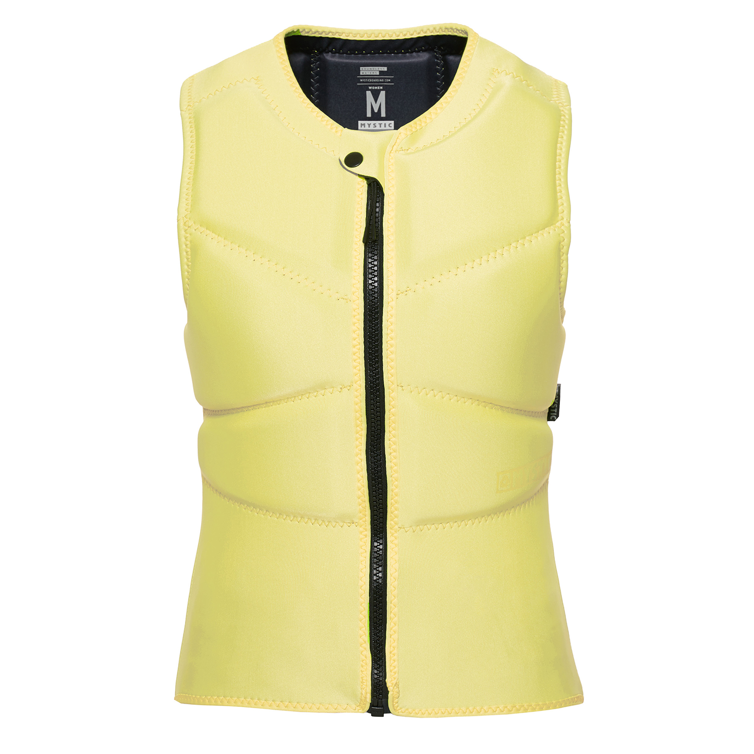 Chaleco De Impacto Con Cremallera Frontal De Star Kite Surfing Mystic Para Mujer - Amarillo Pastel
