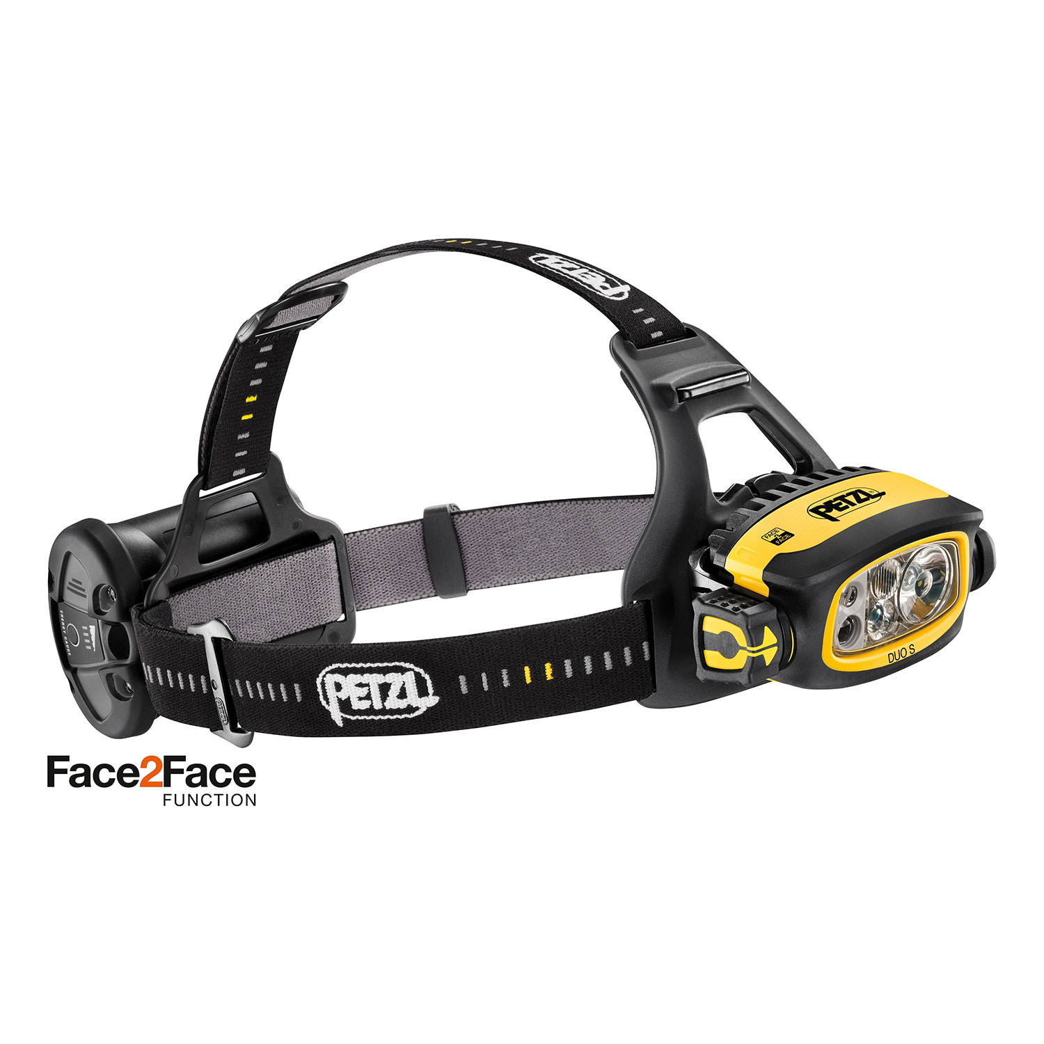 Petzl Duo S 1100L Face2Face Recargable Faro - Amarillo