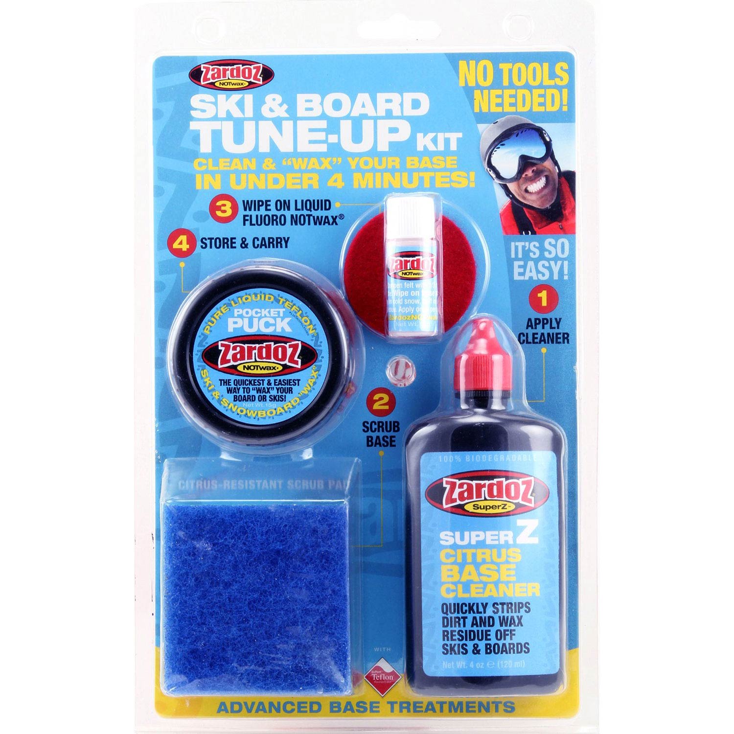 Zardoz Ski & Snowboard Kit Notwax Tune-Up Base - Liquid Teflón Cera