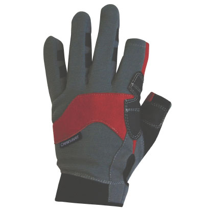 Crewsaver Verano Vela J?nior Guante De 3 Dedos - Gre / Rojo / Negro