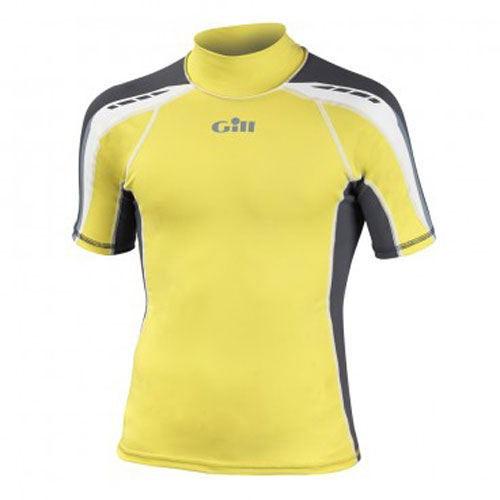 Gill Junior Deporte Uv Manga Corta Rash Vest - Brillante Cal / Ash