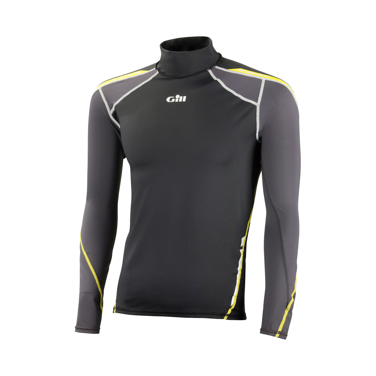 Gill Mens Sport Uv Manga Larga Rash Vest - Negro / Grafito