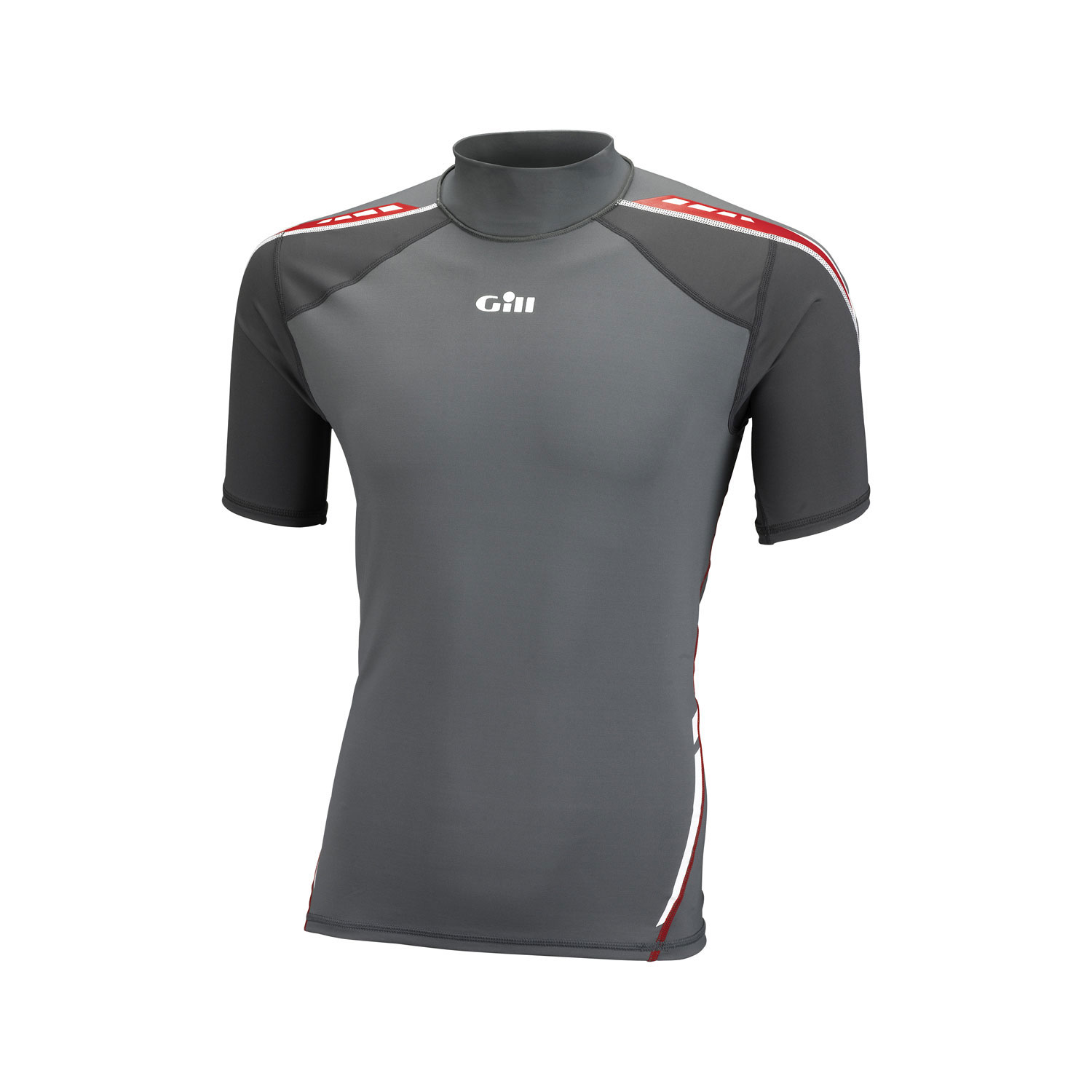 Gill Deporte Del Mens Uv Manga Corta Rash Vest - Ash / Grafito
