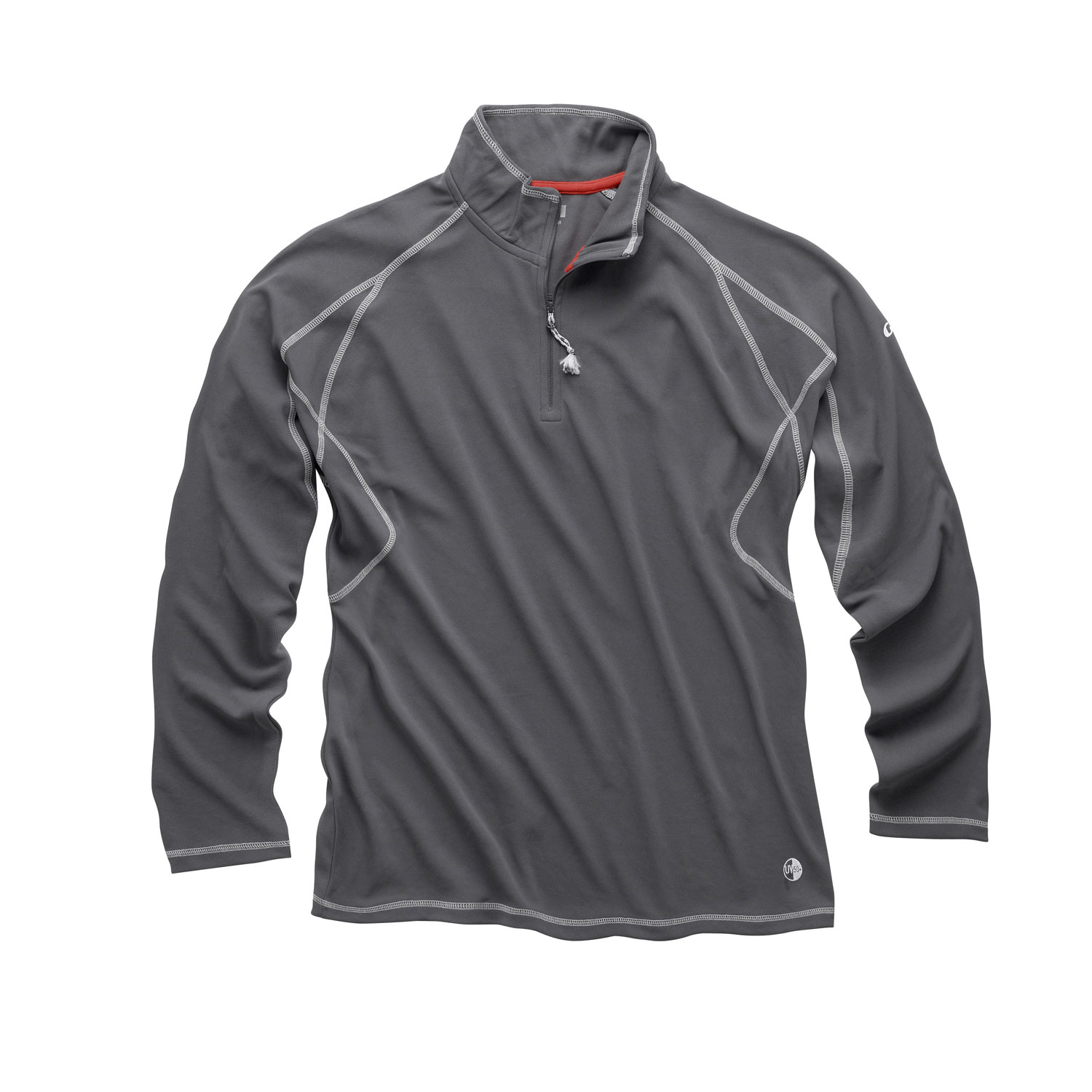Gill Para Hombre Uv Tec Zip Cuello De Manga Larga Superior - Ash