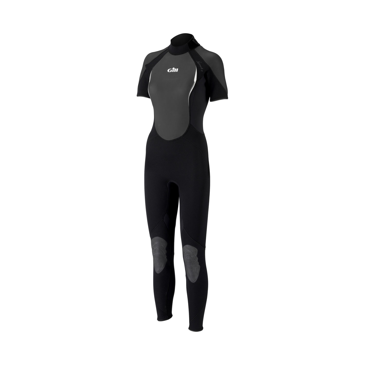Gill Womens Siren Corto Arm Vela Traje - Jet Negro